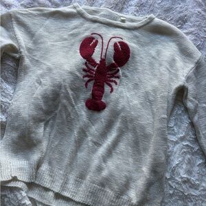 Cozy Cream Lobster Sweater